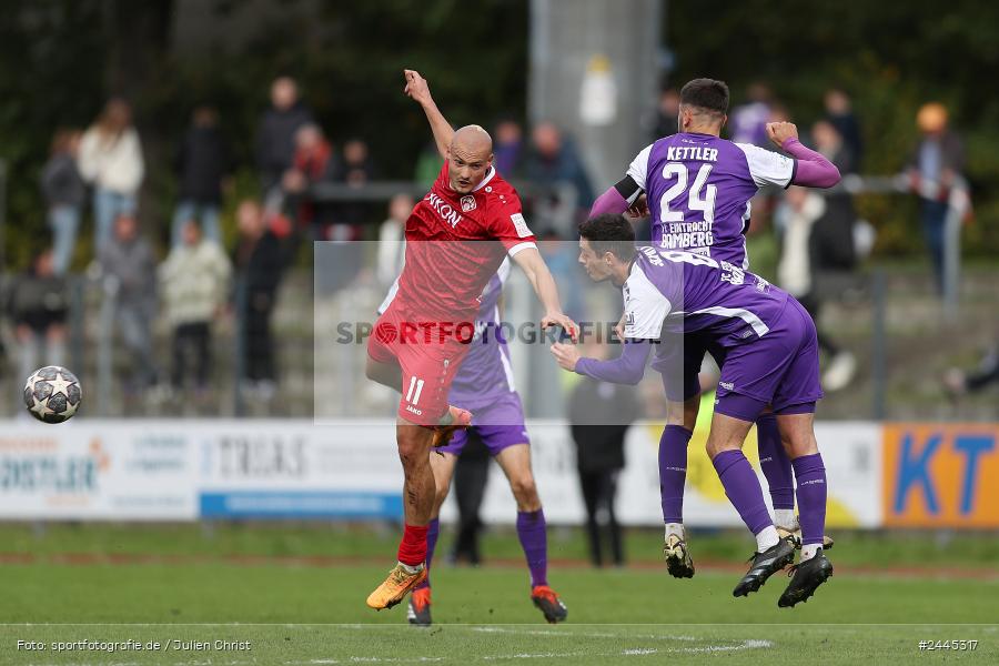 Fuchsparkstadion, Bamberg, 12.10.2024, sport, action, Fussball, BFV, 14. Spieltag, Regionalliga Bayern, FWK, FCE, FC Würzburger Kickers, FC Eintracht Bamberg - Bild-ID: 2445317
