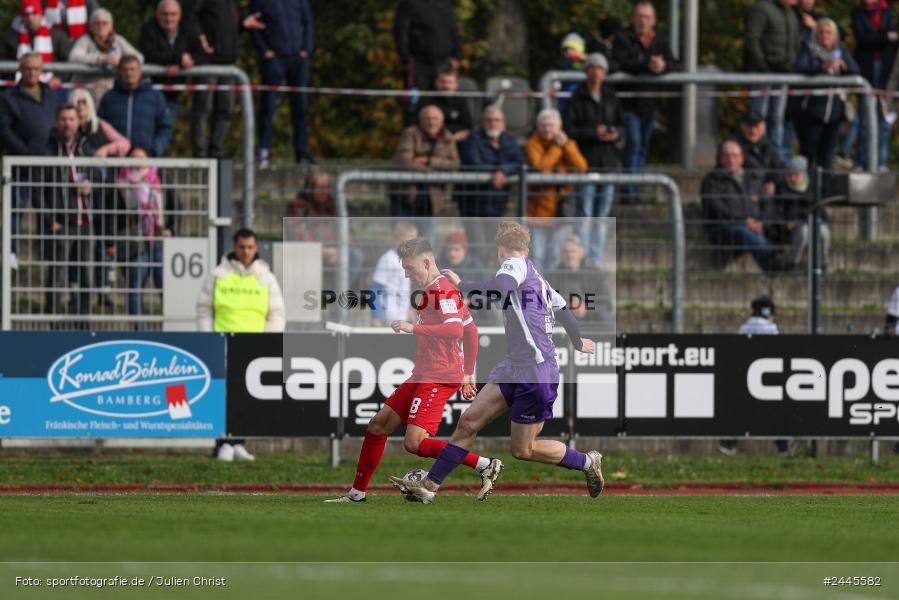 Fuchsparkstadion, Bamberg, 12.10.2024, sport, action, Fussball, BFV, 14. Spieltag, Regionalliga Bayern, FWK, FCE, FC Würzburger Kickers, FC Eintracht Bamberg - Bild-ID: 2445582
