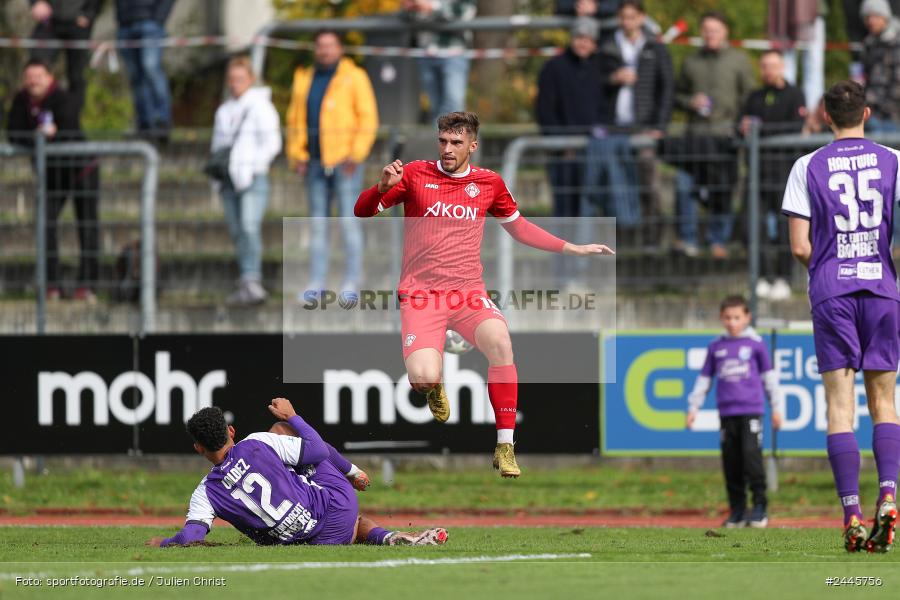 Fuchsparkstadion, Bamberg, 12.10.2024, sport, action, Fussball, BFV, 14. Spieltag, Regionalliga Bayern, FWK, FCE, FC Würzburger Kickers, FC Eintracht Bamberg - Bild-ID: 2445756