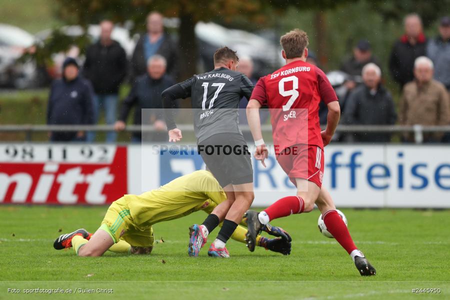 Fundamentum Sportpark, Karlburg, 12.10.2024, sport, action, Fussball, BFV, 16. Spieltag, Bayernliga Nord, KOR, KAR, TSV Kornburg, TSV Karlburg - Bild-ID: 2445950