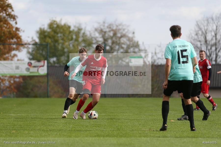 Sportgelände Oberndorf, Bischbrunn, 13.10.2024, sport, action, Fussball, BFV, 14. Spieltag, Kreisklasse Würzburg Gr. 3, FCK, SVB, (SG 1) FC Karsbach, (SG 1) SV Bischbrunn - Bild-ID: 2446025