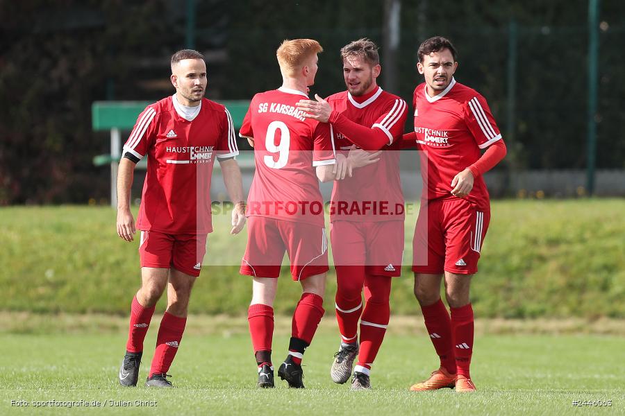 Sportgelände Oberndorf, Bischbrunn, 13.10.2024, sport, action, Fussball, BFV, 14. Spieltag, Kreisklasse Würzburg Gr. 3, FCK, SVB, (SG 1) FC Karsbach, (SG 1) SV Bischbrunn - Bild-ID: 2446063