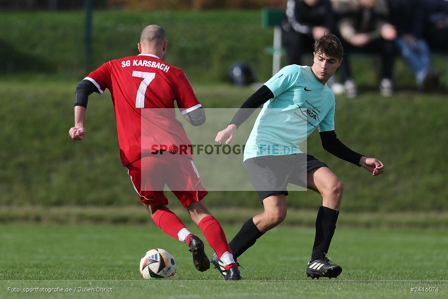 Sportgelände Oberndorf, Bischbrunn, 13.10.2024, sport, action, Fussball, BFV, 14. Spieltag, Kreisklasse Würzburg Gr. 3, FCK, SVB, (SG 1) FC Karsbach, (SG 1) SV Bischbrunn - Bild-ID: 2446074