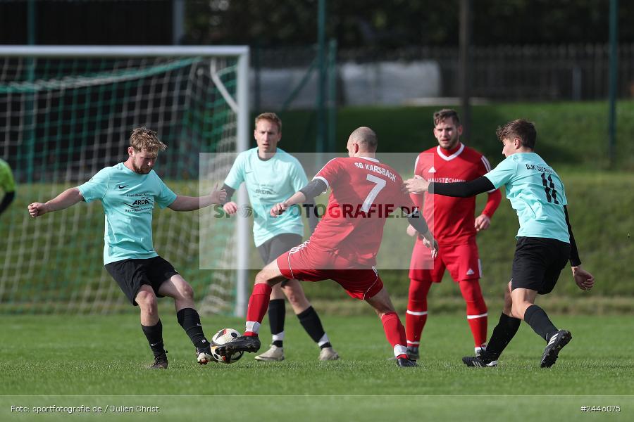 Sportgelände Oberndorf, Bischbrunn, 13.10.2024, sport, action, Fussball, BFV, 14. Spieltag, Kreisklasse Würzburg Gr. 3, FCK, SVB, (SG 1) FC Karsbach, (SG 1) SV Bischbrunn - Bild-ID: 2446075