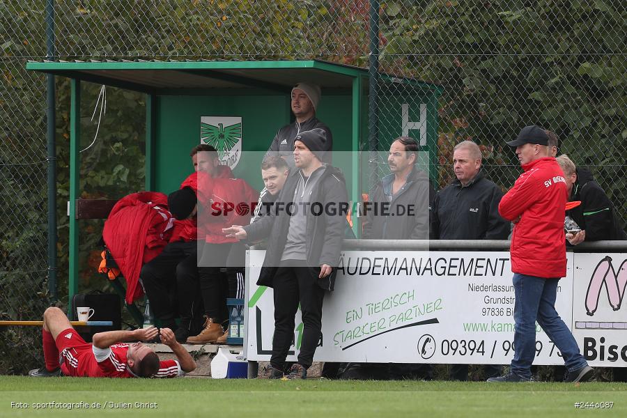 Sportgelände Oberndorf, Bischbrunn, 13.10.2024, sport, action, Fussball, BFV, 14. Spieltag, Kreisklasse Würzburg Gr. 3, FCK, SVB, (SG 1) FC Karsbach, (SG 1) SV Bischbrunn - Bild-ID: 2446087