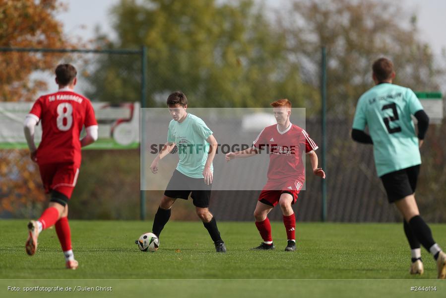 Sportgelände Oberndorf, Bischbrunn, 13.10.2024, sport, action, Fussball, BFV, 14. Spieltag, Kreisklasse Würzburg Gr. 3, FCK, SVB, (SG 1) FC Karsbach, (SG 1) SV Bischbrunn - Bild-ID: 2446114