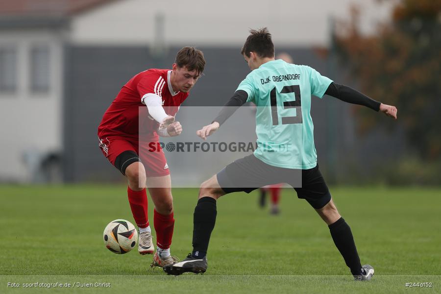 Sportgelände Oberndorf, Bischbrunn, 13.10.2024, sport, action, Fussball, BFV, 14. Spieltag, Kreisklasse Würzburg Gr. 3, FCK, SVB, (SG 1) FC Karsbach, (SG 1) SV Bischbrunn - Bild-ID: 2446152