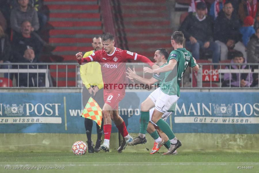 AKON Arena, Würzburg, 18.10.2024, sport, action, Fussball, BFV, 15. Spieltag, Regionalliga Bayern, FCS, FWK, 1. FC Schweinfurt 1905, FC Würzburger Kickers - Bild-ID: 2446887