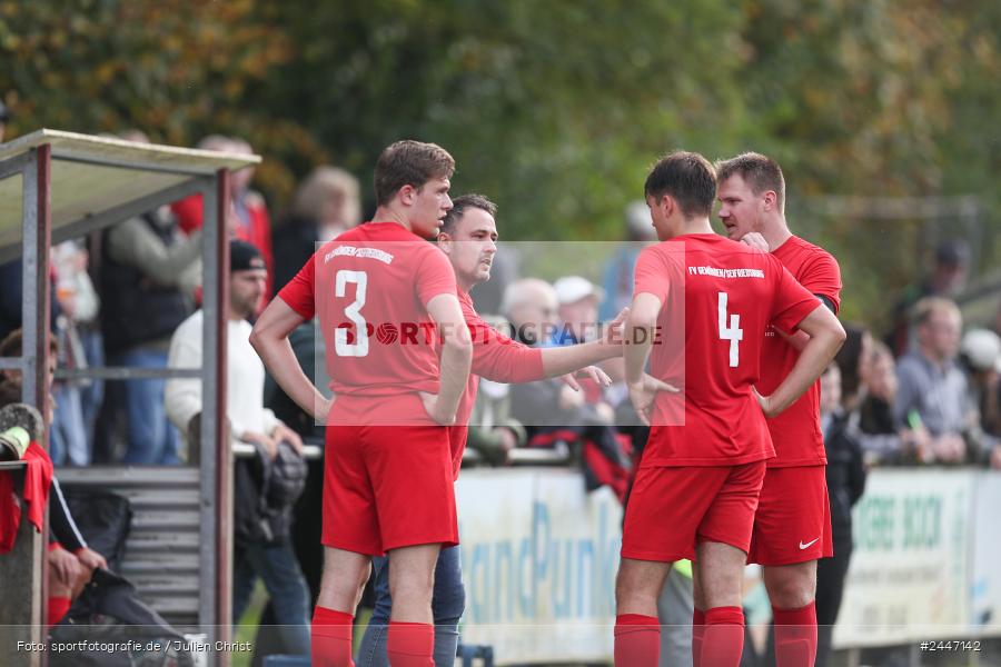Sportgelände, Gemünden am Main, 20.10.2024, sport, action, Fussball, BFV, 15. Spieltag, Kreisliga Würzburg Gr. 2, FVH, FVGS, FV 05 Helmstadt, FV Gemünden/Seifriedsburg - Bild-ID: 2447142