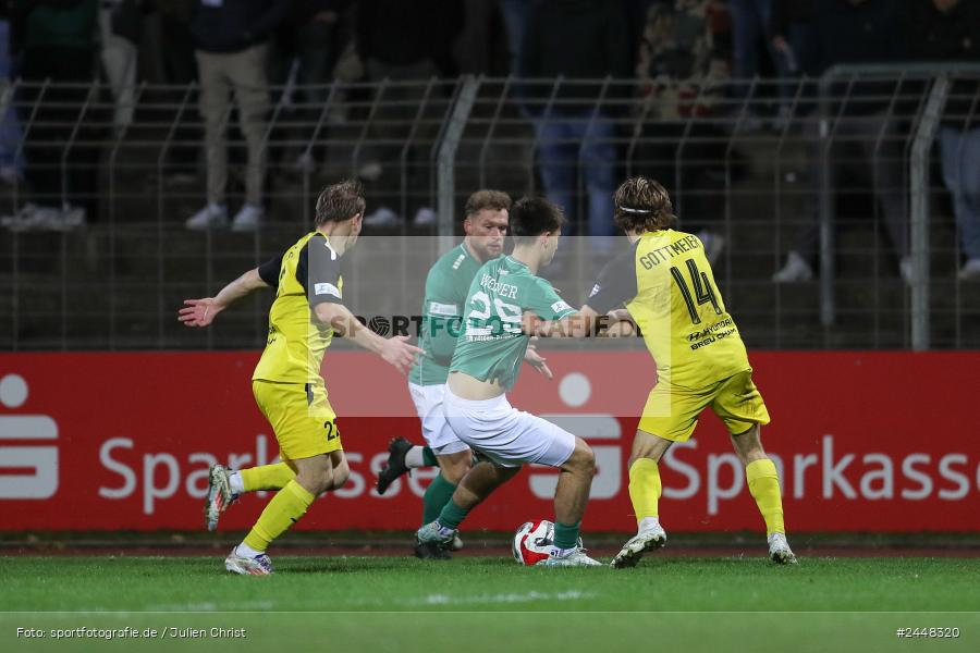 Sachs-Stadion, Schweinfurt, 22.10.2024, sport, action, Fussball, BFV, 16. Spieltag, Regionalliga Bayern, DJK, FCS, DJK Vilzing, 1. FC Schweinfurt 1905 - Bild-ID: 2448320