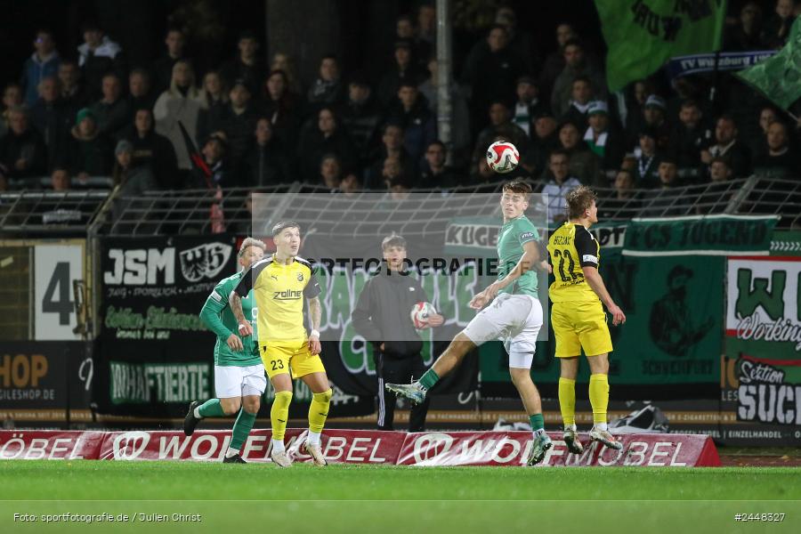 Sachs-Stadion, Schweinfurt, 22.10.2024, sport, action, Fussball, BFV, 16. Spieltag, Regionalliga Bayern, DJK, FCS, DJK Vilzing, 1. FC Schweinfurt 1905 - Bild-ID: 2448327