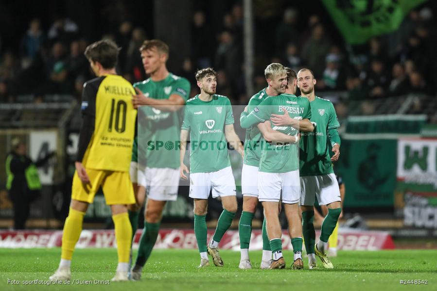 Sachs-Stadion, Schweinfurt, 22.10.2024, sport, action, Fussball, BFV, 16. Spieltag, Regionalliga Bayern, DJK, FCS, DJK Vilzing, 1. FC Schweinfurt 1905 - Bild-ID: 2448342