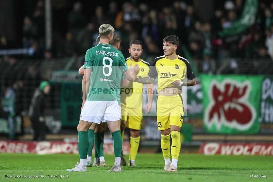 Sachs-Stadion, Schweinfurt, 22.10.2024, sport, action, Fussball, BFV, 16. Spieltag, Regionalliga Bayern, DJK, FCS, DJK Vilzing, 1. FC Schweinfurt 1905 - Bild-ID: 2448346