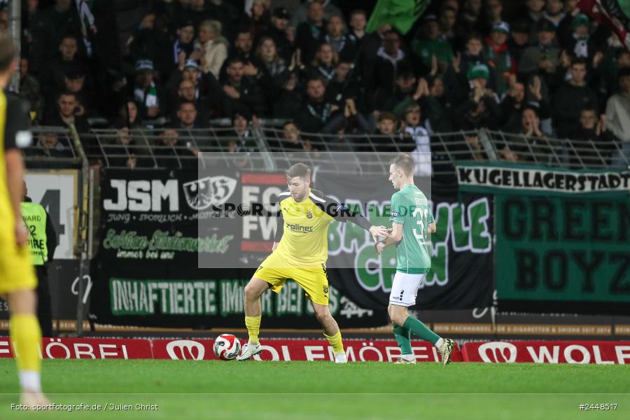 Sachs-Stadion, Schweinfurt, 22.10.2024, sport, action, Fussball, BFV, 16. Spieltag, Regionalliga Bayern, DJK, FCS, DJK Vilzing, 1. FC Schweinfurt 1905 - Bild-ID: 2448517