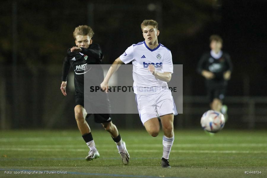 Nebenplatz 9, Sachs-Stadion, Schweinfurt, 23.10.2024, sport, action, Fussball, BFV, 2. Runde, U19 Volksbanken Raiffeisenbanken-Pokal, SVA, FCS, SV Viktoria Aschaffenburg, 1. FC Schweinfurt 1905 - Bild-ID: 2448734