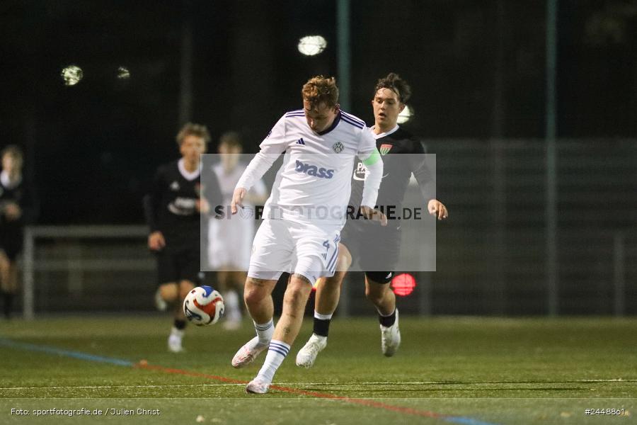 Nebenplatz 9, Sachs-Stadion, Schweinfurt, 23.10.2024, sport, action, Fussball, BFV, 2. Runde, U19 Volksbanken Raiffeisenbanken-Pokal, SVA, FCS, SV Viktoria Aschaffenburg, 1. FC Schweinfurt 1905 - Bild-ID: 2448861 Nebenplatz 9, Sachs-Stadion, Schweinfurt, 23.10.2024, sport, action, Fussball, BFV, 2. Runde, U19 Volksbanken Raiffeisenbanken-Pokal, SVA, FCS, SV Viktoria Aschaffenburg, 1. FC Schweinfurt 1905 - Bild-ID: 2448861