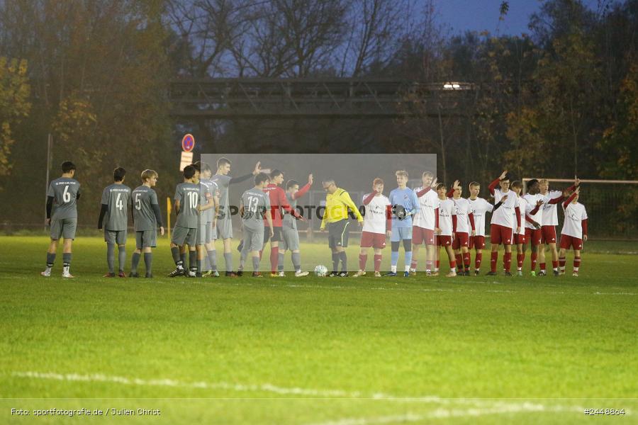 Sportgelände, Karlstadt, 25.10.2024, sport, action, Fussball, BFV, Gruppe WÜ MSP, U19, SVB, SGK, (SG) SV Rot-Weiss Bischbrunn, (SG) Kreis Karlstadt - Bild-ID: 2448864
