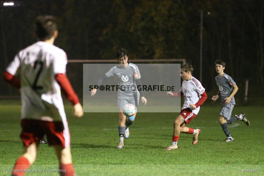Sportgelände, Karlstadt, 25.10.2024, sport, action, Fussball, BFV, Gruppe WÜ MSP, U19, SVB, SGK, (SG) SV Rot-Weiss Bischbrunn, (SG) Kreis Karlstadt - Bild-ID: 2448871