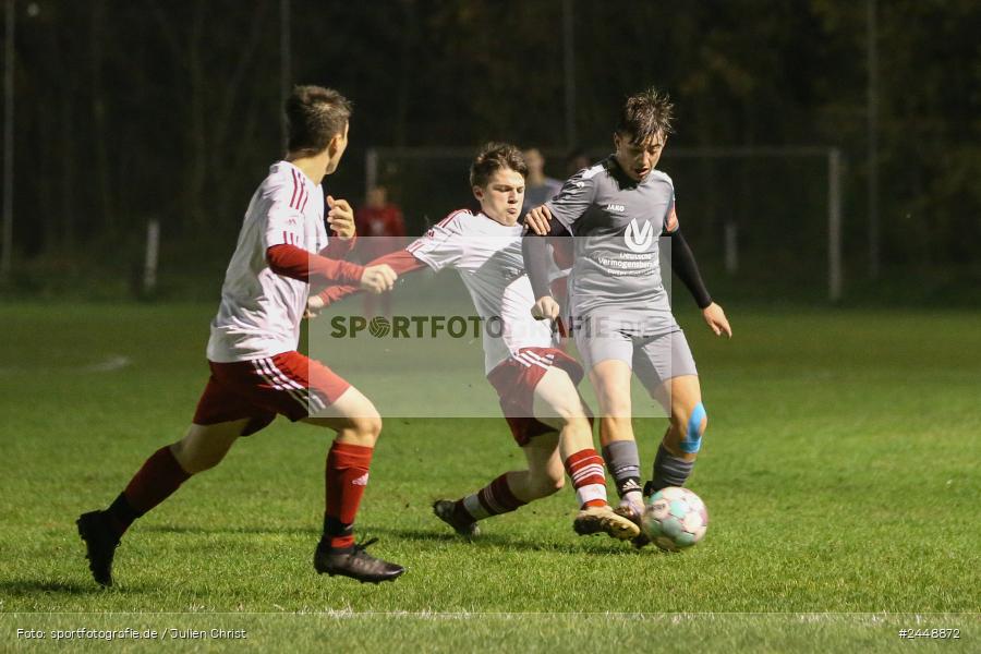 Sportgelände, Karlstadt, 25.10.2024, sport, action, Fussball, BFV, Gruppe WÜ MSP, U19, SVB, SGK, (SG) SV Rot-Weiss Bischbrunn, (SG) Kreis Karlstadt - Bild-ID: 2448872