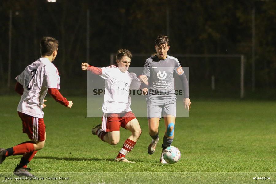 Sportgelände, Karlstadt, 25.10.2024, sport, action, Fussball, BFV, Gruppe WÜ MSP, U19, SVB, SGK, (SG) SV Rot-Weiss Bischbrunn, (SG) Kreis Karlstadt - Bild-ID: 2448874