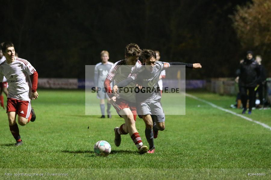 Sportgelände, Karlstadt, 25.10.2024, sport, action, Fussball, BFV, Gruppe WÜ MSP, U19, SVB, SGK, (SG) SV Rot-Weiss Bischbrunn, (SG) Kreis Karlstadt - Bild-ID: 2448880