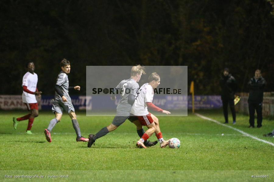 Sportgelände, Karlstadt, 25.10.2024, sport, action, Fussball, BFV, Gruppe WÜ MSP, U19, SVB, SGK, (SG) SV Rot-Weiss Bischbrunn, (SG) Kreis Karlstadt - Bild-ID: 2448881