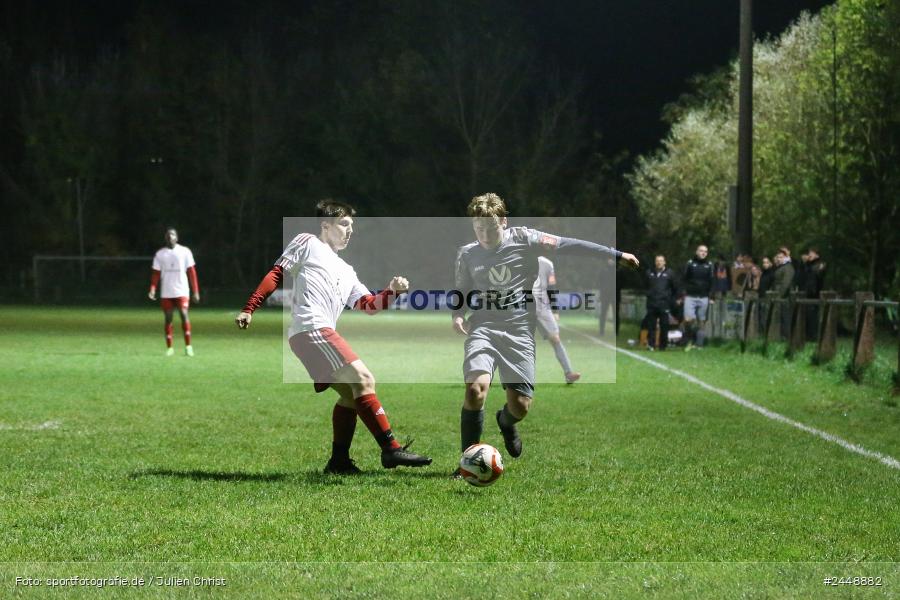 Sportgelände, Karlstadt, 25.10.2024, sport, action, Fussball, BFV, Gruppe WÜ MSP, U19, SVB, SGK, (SG) SV Rot-Weiss Bischbrunn, (SG) Kreis Karlstadt - Bild-ID: 2448882