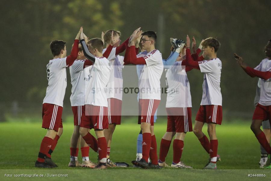 Sportgelände, Karlstadt, 25.10.2024, sport, action, Fussball, BFV, Gruppe WÜ MSP, U19, SVB, SGK, (SG) SV Rot-Weiss Bischbrunn, (SG) Kreis Karlstadt - Bild-ID: 2448886