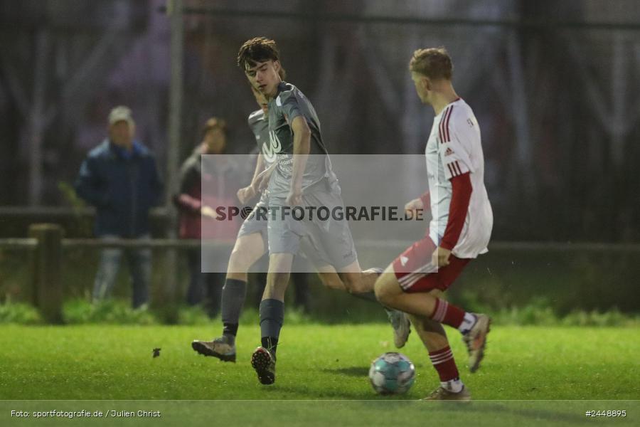 Sportgelände, Karlstadt, 25.10.2024, sport, action, Fussball, BFV, Gruppe WÜ MSP, U19, SVB, SGK, (SG) SV Rot-Weiss Bischbrunn, (SG) Kreis Karlstadt - Bild-ID: 2448895