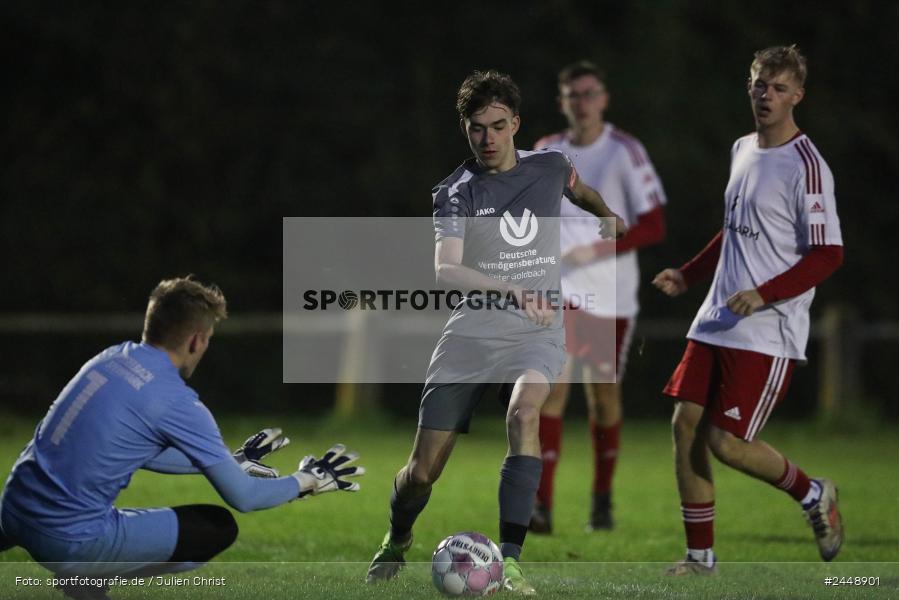 Sportgelände, Karlstadt, 25.10.2024, sport, action, Fussball, BFV, Gruppe WÜ MSP, U19, SVB, SGK, (SG) SV Rot-Weiss Bischbrunn, (SG) Kreis Karlstadt - Bild-ID: 2448901