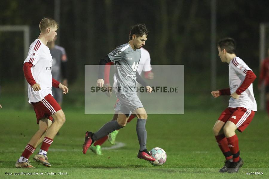 Sportgelände, Karlstadt, 25.10.2024, sport, action, Fussball, BFV, Gruppe WÜ MSP, U19, SVB, SGK, (SG) SV Rot-Weiss Bischbrunn, (SG) Kreis Karlstadt - Bild-ID: 2448909