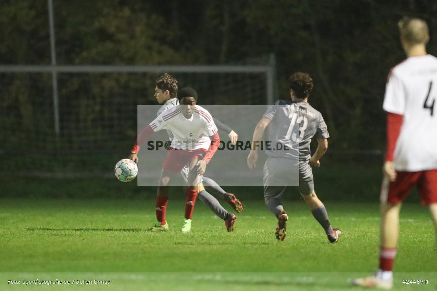 Sportgelände, Karlstadt, 25.10.2024, sport, action, Fussball, BFV, Gruppe WÜ MSP, U19, SVB, SGK, (SG) SV Rot-Weiss Bischbrunn, (SG) Kreis Karlstadt - Bild-ID: 2448911
