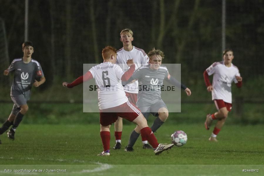 Sportgelände, Karlstadt, 25.10.2024, sport, action, Fussball, BFV, Gruppe WÜ MSP, U19, SVB, SGK, (SG) SV Rot-Weiss Bischbrunn, (SG) Kreis Karlstadt - Bild-ID: 2448912