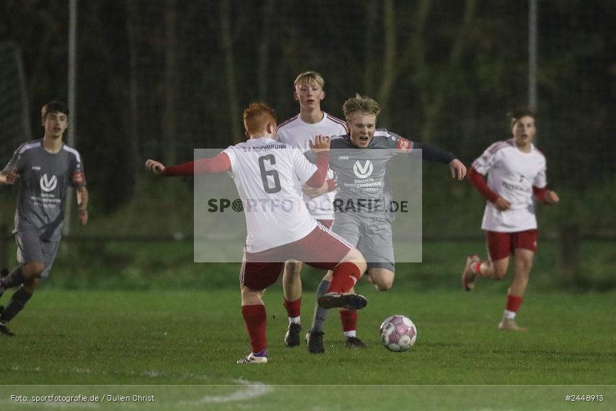 Sportgelände, Karlstadt, 25.10.2024, sport, action, Fussball, BFV, Gruppe WÜ MSP, U19, SVB, SGK, (SG) SV Rot-Weiss Bischbrunn, (SG) Kreis Karlstadt - Bild-ID: 2448913