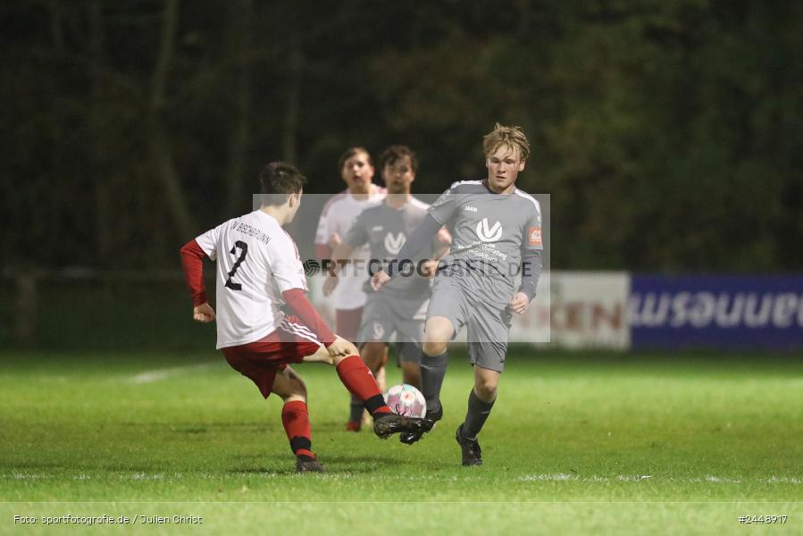 Sportgelände, Karlstadt, 25.10.2024, sport, action, Fussball, BFV, Gruppe WÜ MSP, U19, SVB, SGK, (SG) SV Rot-Weiss Bischbrunn, (SG) Kreis Karlstadt - Bild-ID: 2448917