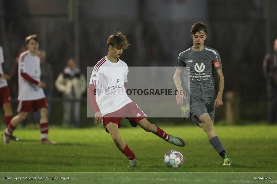 Sportgelände, Karlstadt, 25.10.2024, sport, action, Fussball, BFV, Gruppe WÜ MSP, U19, SVB, SGK, (SG) SV Rot-Weiss Bischbrunn, (SG) Kreis Karlstadt - Bild-ID: 2448919