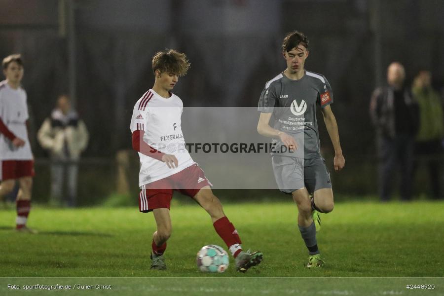 Sportgelände, Karlstadt, 25.10.2024, sport, action, Fussball, BFV, Gruppe WÜ MSP, U19, SVB, SGK, (SG) SV Rot-Weiss Bischbrunn, (SG) Kreis Karlstadt - Bild-ID: 2448920