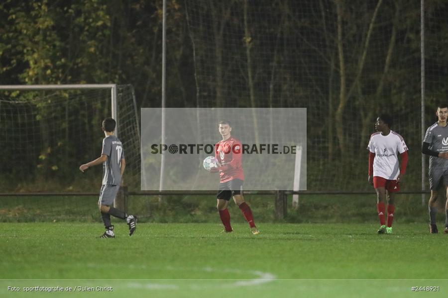 Sportgelände, Karlstadt, 25.10.2024, sport, action, Fussball, BFV, Gruppe WÜ MSP, U19, SVB, SGK, (SG) SV Rot-Weiss Bischbrunn, (SG) Kreis Karlstadt - Bild-ID: 2448921
