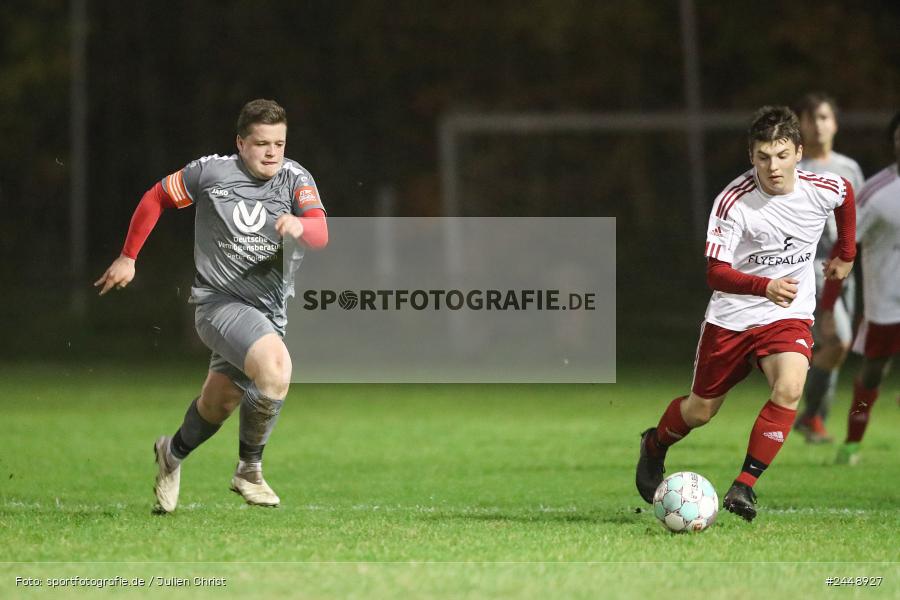 Sportgelände, Karlstadt, 25.10.2024, sport, action, Fussball, BFV, Gruppe WÜ MSP, U19, SVB, SGK, (SG) SV Rot-Weiss Bischbrunn, (SG) Kreis Karlstadt - Bild-ID: 2448927