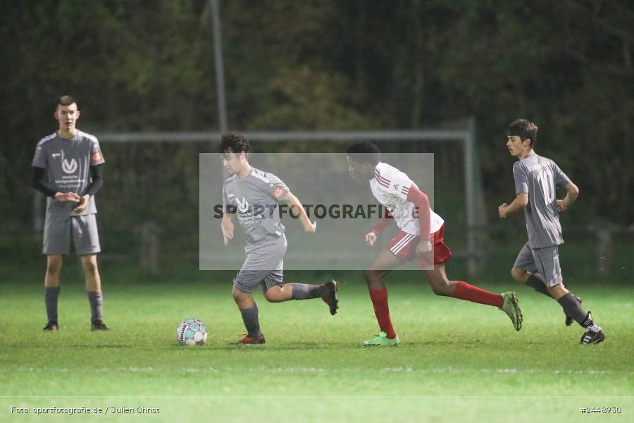 Sportgelände, Karlstadt, 25.10.2024, sport, action, Fussball, BFV, Gruppe WÜ MSP, U19, SVB, SGK, (SG) SV Rot-Weiss Bischbrunn, (SG) Kreis Karlstadt - Bild-ID: 2448930