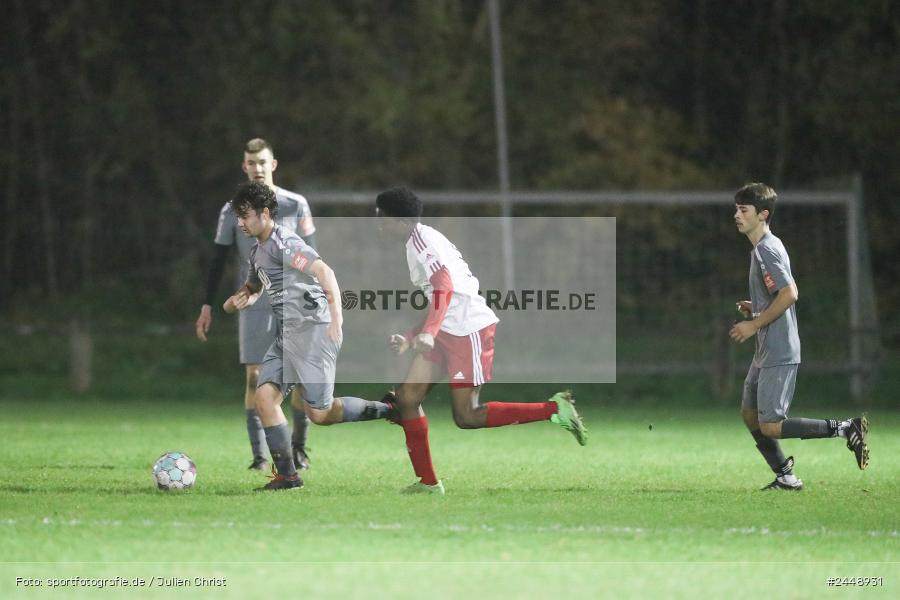 Sportgelände, Karlstadt, 25.10.2024, sport, action, Fussball, BFV, Gruppe WÜ MSP, U19, SVB, SGK, (SG) SV Rot-Weiss Bischbrunn, (SG) Kreis Karlstadt - Bild-ID: 2448931