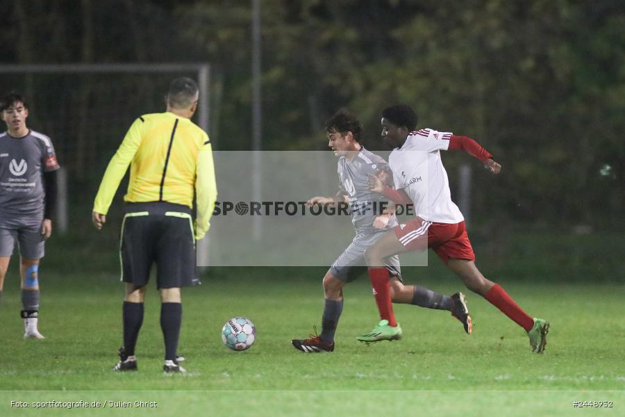 Sportgelände, Karlstadt, 25.10.2024, sport, action, Fussball, BFV, Gruppe WÜ MSP, U19, SVB, SGK, (SG) SV Rot-Weiss Bischbrunn, (SG) Kreis Karlstadt - Bild-ID: 2448932