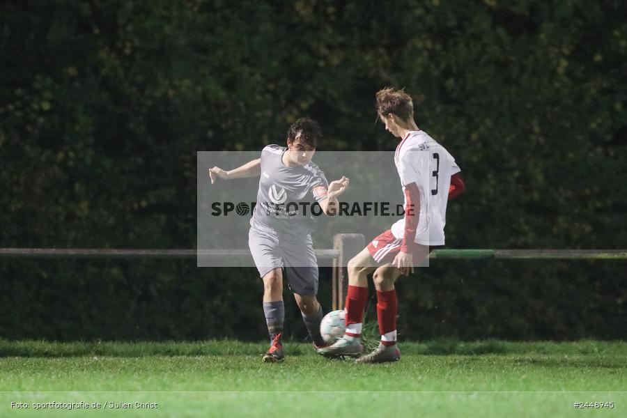 Sportgelände, Karlstadt, 25.10.2024, sport, action, Fussball, BFV, Gruppe WÜ MSP, U19, SVB, SGK, (SG) SV Rot-Weiss Bischbrunn, (SG) Kreis Karlstadt - Bild-ID: 2448945