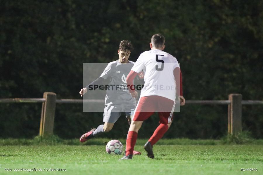 Sportgelände, Karlstadt, 25.10.2024, sport, action, Fussball, BFV, Gruppe WÜ MSP, U19, SVB, SGK, (SG) SV Rot-Weiss Bischbrunn, (SG) Kreis Karlstadt - Bild-ID: 2448946