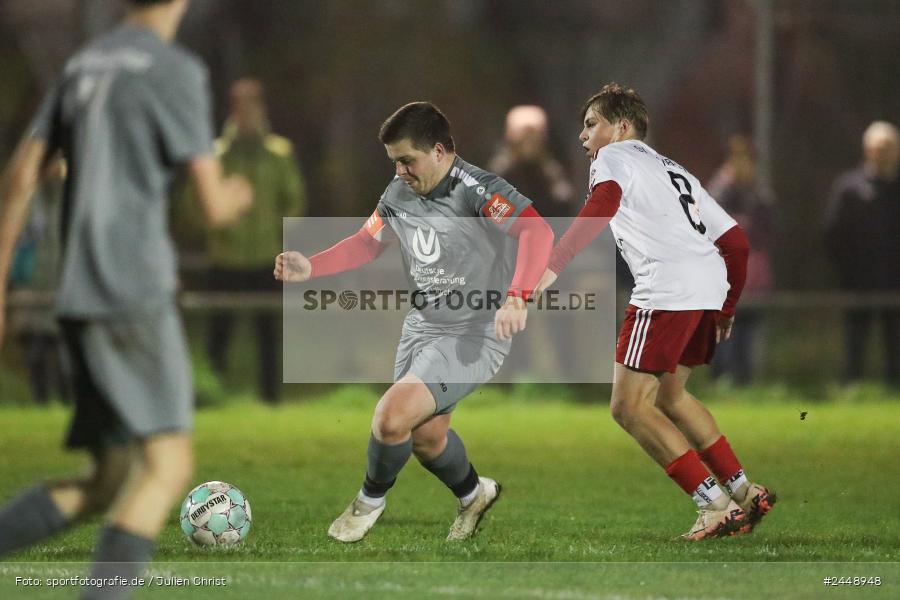 Sportgelände, Karlstadt, 25.10.2024, sport, action, Fussball, BFV, Gruppe WÜ MSP, U19, SVB, SGK, (SG) SV Rot-Weiss Bischbrunn, (SG) Kreis Karlstadt - Bild-ID: 2448948