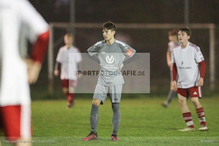 Sportgelände, Karlstadt, 25.10.2024, sport, action, Fussball, BFV, Gruppe WÜ MSP, U19, SVB, SGK, (SG) SV Rot-Weiss Bischbrunn, (SG) Kreis Karlstadt - Bild-ID: 2448951