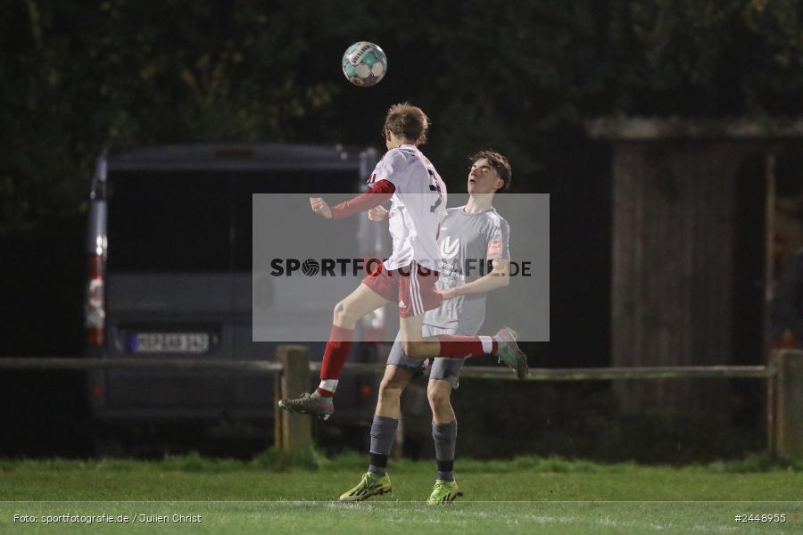 Sportgelände, Karlstadt, 25.10.2024, sport, action, Fussball, BFV, Gruppe WÜ MSP, U19, SVB, SGK, (SG) SV Rot-Weiss Bischbrunn, (SG) Kreis Karlstadt - Bild-ID: 2448955