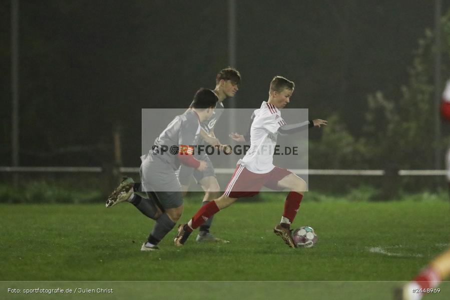 Sportgelände, Karlstadt, 25.10.2024, sport, action, Fussball, BFV, Gruppe WÜ MSP, U19, SVB, SGK, (SG) SV Rot-Weiss Bischbrunn, (SG) Kreis Karlstadt - Bild-ID: 2448969