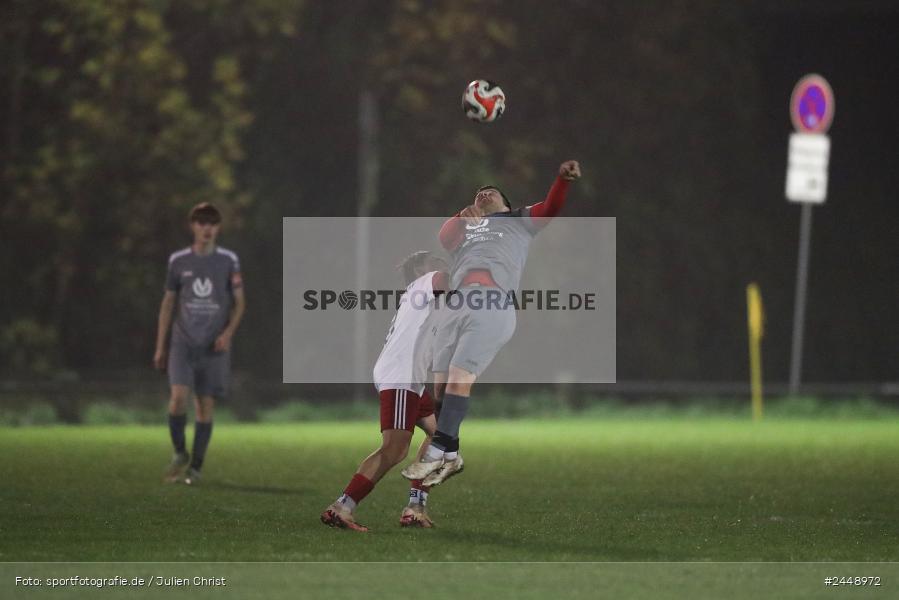 Sportgelände, Karlstadt, 25.10.2024, sport, action, Fussball, BFV, Gruppe WÜ MSP, U19, SVB, SGK, (SG) SV Rot-Weiss Bischbrunn, (SG) Kreis Karlstadt - Bild-ID: 2448972