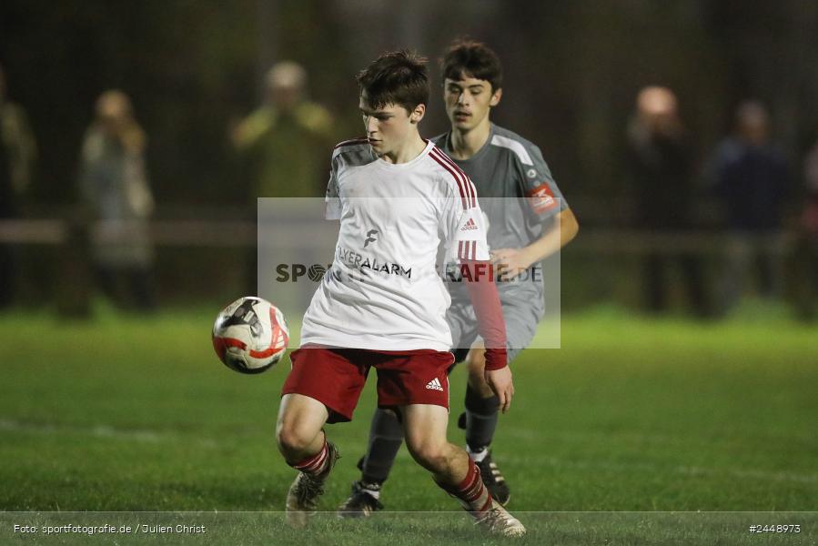 Sportgelände, Karlstadt, 25.10.2024, sport, action, Fussball, BFV, Gruppe WÜ MSP, U19, SVB, SGK, (SG) SV Rot-Weiss Bischbrunn, (SG) Kreis Karlstadt - Bild-ID: 2448973